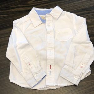 Peek white button down size 4-5